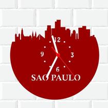 Relógio De Madeira MDF Parede São Paulo Viagem Turismo 1 V - 3D Fantasy