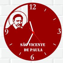 Relógio De Madeira MDF Parede São Vicente Santo V