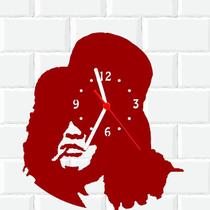 Relógio De Madeira MDF Parede Slash Guitarrista Rock 4 V
