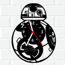 Relógio De Madeira MDF Parede Star Wars Bb8
