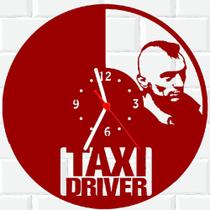 Relógio De Madeira MDF Parede Taxi Driver Cinema V
