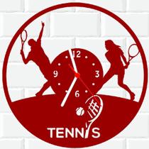 Relógio De Madeira MDF Parede Tenis Esporte V - 3D Fantasy