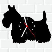 Relógio De Madeira MDF Parede Terrier Cachorro Pet 1