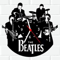 Relógio De Madeira MDF Parede The Beatles Rock 2