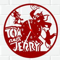 Relógio De Madeira MDF Parede Tom E Jerry Desenho V