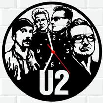 Relógio De Madeira MDF Parede U2 Rock 1