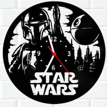 Relógio De Madeira MDF Star Wars Boba Fett