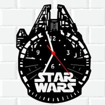 Relógio De Madeira MDF Star Wars Millenium Falcon