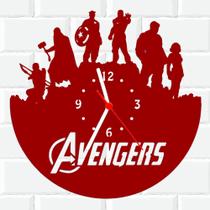 Relógio De Madeira MDF Vingadores Avengers Marvel 1 V