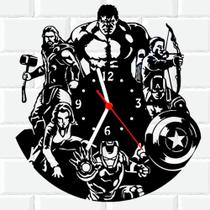 Relógio De Madeira MDF Vingadores Avengers Marvel 3