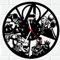 Relógio De Madeira MDF Vingadores Avengers Marvel 5