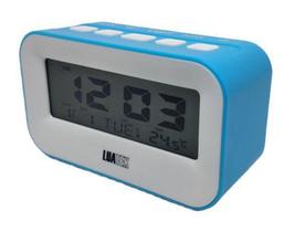 Relógio de mesa alarme data temperatura com led 11 x 6 cm - Luatek