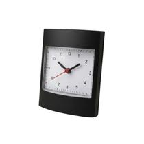 Relógio de Mesa Analógico Preto 10cm com Alarme e Ponteiros Relógio de Mesa Analógico Preto 10cm com Alarme e Ponteiros