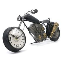 Relógio de mesa AOROTOE Vintage Motorcycle Metal feito à mão