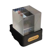 Relógio De Mesa De Cristal Holográfico Com Animações GIF De Estação Meteorológica E Álbum De Imagens