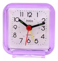Relógio De Mesa Despertador Alarme Analógico Violeta