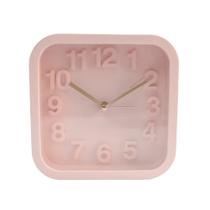 Relógio de Mesa Despertador Cabiceira Monocromatico Rosa