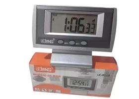 Relógio De Mesa Despertador Cronometro Data E Hora - Le8115