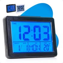 Relógio De Mesa Despertador Digital Data Temperatura Com LED