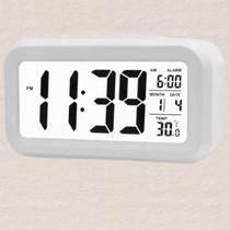 Relógio de Mesa Despertador Termometro Digital Wincy PDB01032 - Cor Branco Relógio de Mesa Despertador Termometro Digital Wincy PDB01032 - Cor Branco