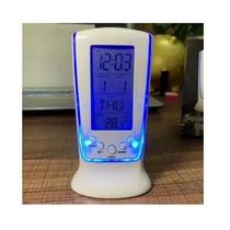 Relógio De Mesa Digital Com Alarme / Termômetro / Calendário / Relógio Com Led Azul Backlight E Luz Da Noite Mini Despertador Led Luminoso - MAJE SHOP MAGALU / GALPAO RJ