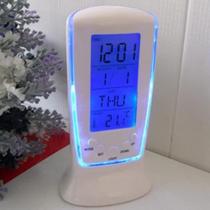 Relógio de Mesa Digital com Despertador, Temperatura, Data e Luz DS-510 - Techno gadget