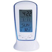 Relogio de mesa digital com temperatura despertador hz033227