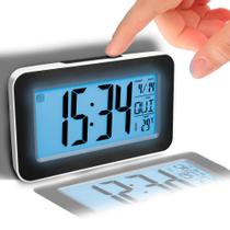 Relógio De Mesa Digital Despertador Colorido LED Quarto Sala - Hxt