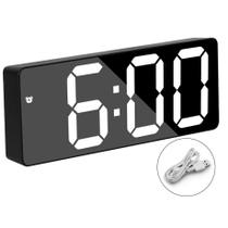 Relógio De Mesa Digital Led Cama Cabeceira Design Elegante