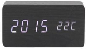 Relógio De Mesa Digital Tipo Madeira Com Cabo Conector Usb Casa Cama Despertador Som Alarme
