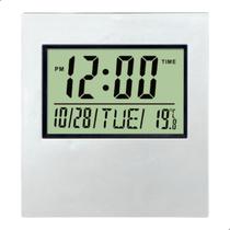 Relógio De Mesa E Parede Digital Quadrado Data Temperatura Alarme Soneca Contagem - Darujo