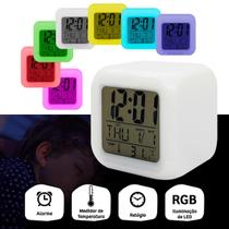 Relógio De Mesa Inovador Digital Alarme Temperatura Data LED - MoodieCare