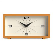 Relógio de Mesa JONES CLOCKS Odeon Amarelo Mostarda 21x11x5cm