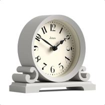 Relógio de Mesa JONES CLOCKS Saloon Acrílico Cinza 16x18x6cm