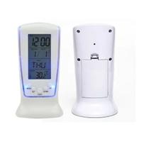 Relógio De Mesa LED Digital Com 9 toque para selecionar e Opção de Termômetro e Calendário
