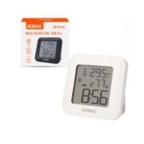 Relogio de mesa lelong digital com alarme temperatura + umidade le8130