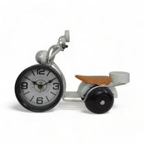 Relogio De Mesa Moto Artesanal Old Branca Verito Relogio De Mesa Moto Artesanal Old Branca Verito