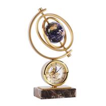 Relógio de Mesa Números Romanos Com Globo Decorativo 33cm