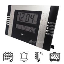 Relógio De Mesa Ou De Parede Digital Com Calendário Termômetro E Alarme ZB3002PR - Luatek