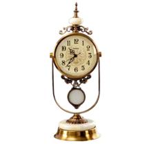 Relógio De Mesa Retro Arábico Jade Branca 18.5X16.5Cm