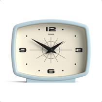 Relógio de Mesa Retrô Retangular JONES CLOCKS 14x17,5x4,5 cm
