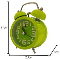 Relógio De Mesa Vintage Antigo Despertador Metal Lindo Ótimo Para Cabeceira Barulhento Acorda Sono Kit 2