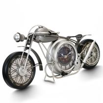 Relógio de mesa YOUKI Motorcycle Non Ticking Silvery