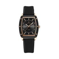 Relógio De Moda Feminino NAVIFORCE Com Pulseira De Silicone Design Tonneau Presente Para Mulheres