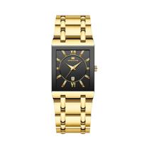Relógio De Negócios Masculino Em Aço Inoxidável Preto E Dourado, Luxuoso, À Prova d'Água, Com Relógio De Negócios Masculino Em Aço Inoxidável Preto E Dourado, Luxuoso, À Prova d'Água, Com