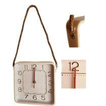 Relógio De Parede 20 Com Com Alças De Sisal Branco