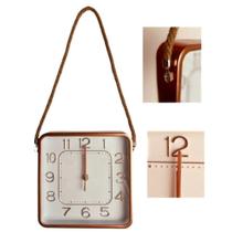 Relógio De Parede 20 Com Com Alças De Sisal Rose