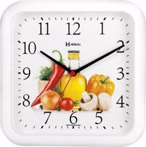Relógio De Parede 23 Cm Cozinha Decorativo Frutas Herweg Ref - 660001 - Branco ( 1 Ano De Garantia )