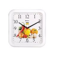 Relógio De Parede 23 Cm Cozinha Decorativo Frutas Herweg Ref - 660001 - Branco ( 1 Ano De Garantia )