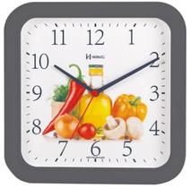 Relógio de Parede 23 cm Quadrado Preto Cozinha Herweg Relógio de Parede 23 cm Quadrado Preto Cozinha Herweg